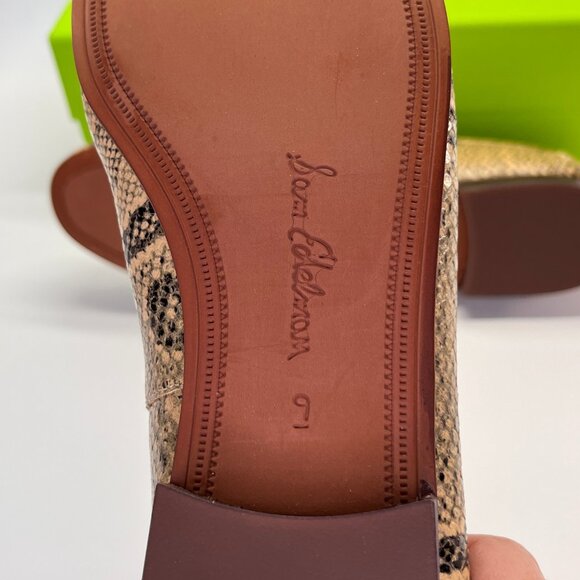 Sam Edelman Lucca Snake Print Leather Bit Loafers Size 9M Python Pattern - Picture 13 of 15